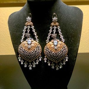 Big chandelier Indian earrings